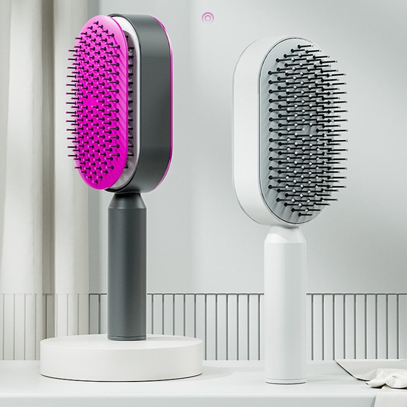 Self Cleaning Anti-Static Hair Brush - moist beauty