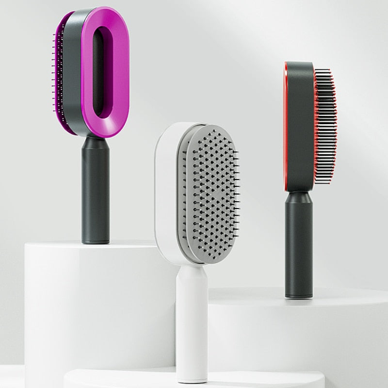 Self Cleaning Anti-Static Hair Brush - moist beauty