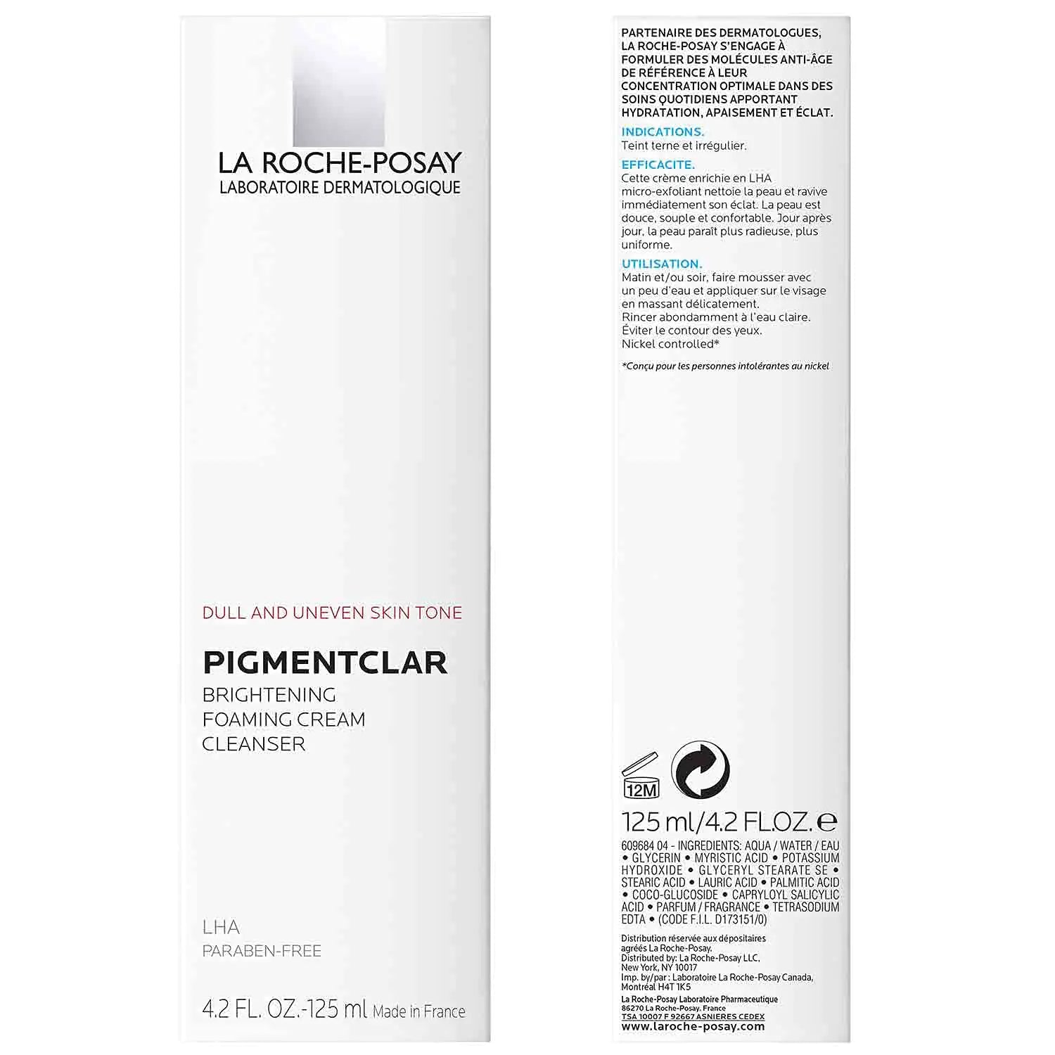 La Roche-Posay Pigmentclar Brightening Face Cleanser, Exfoliating Face Wash with LHAs - moist beauty