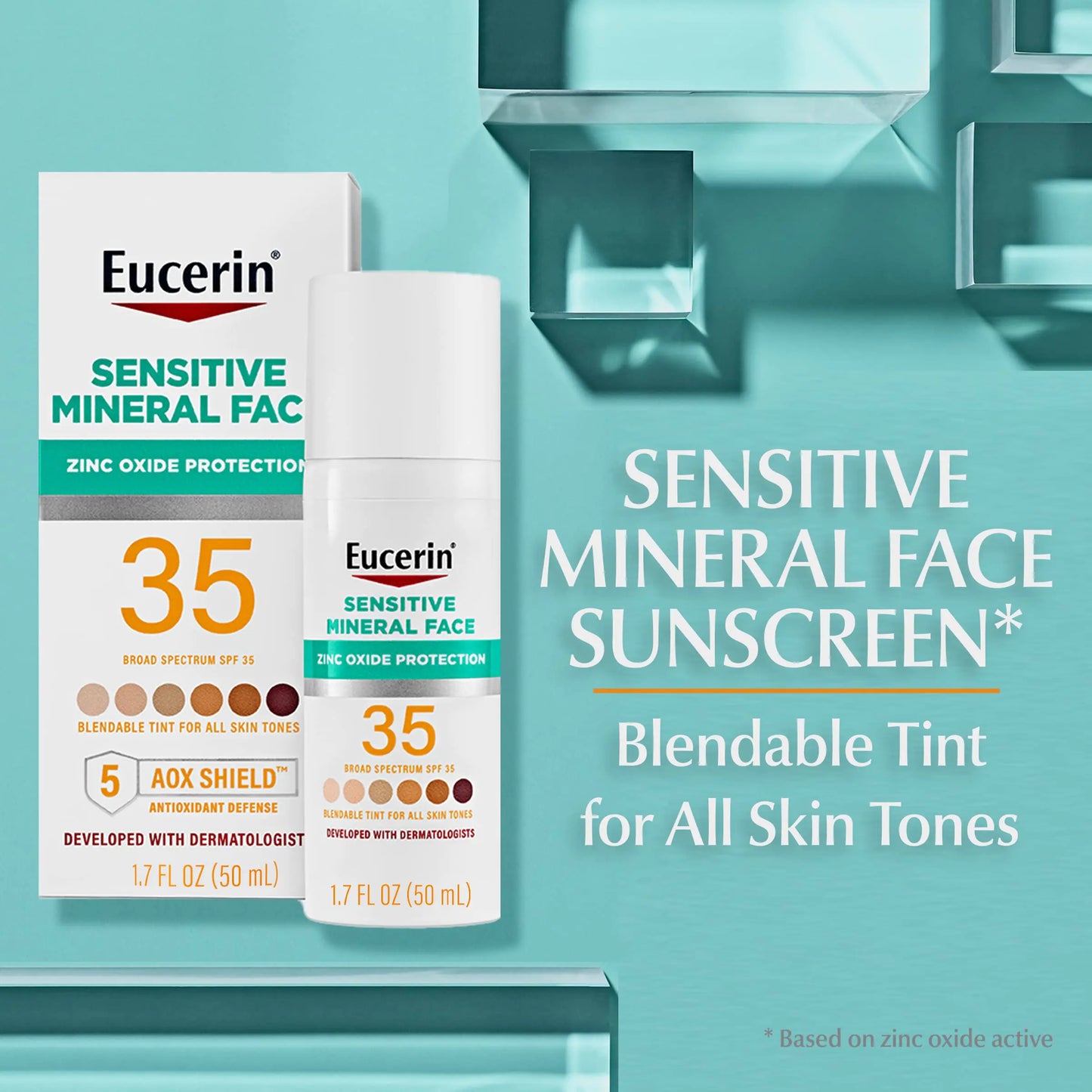 Eucerin Sun Tinted Mineral Face Sunscreen Lotion SPF 35 - moist beauty