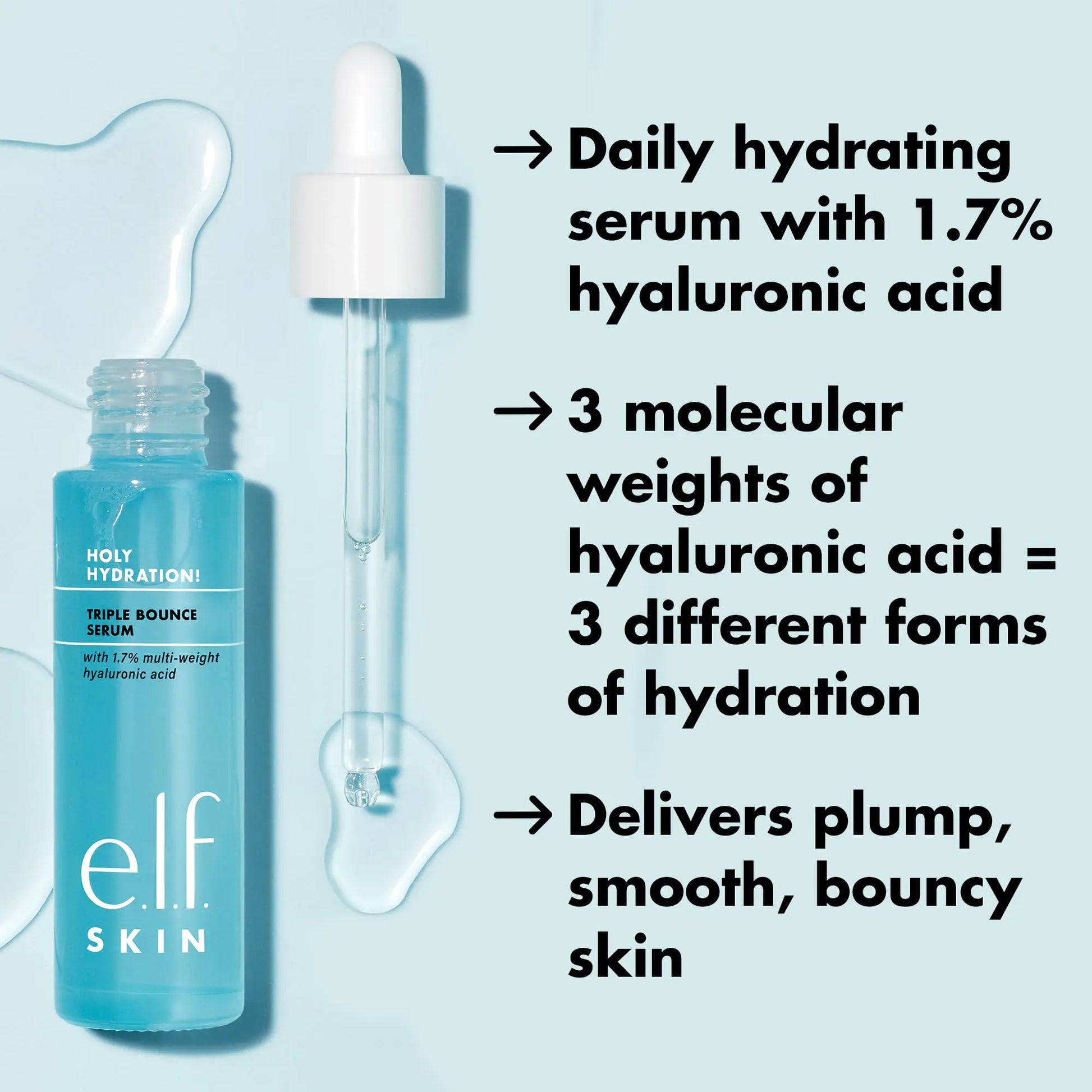 e.l.f. SKIN Holy Hydration! Triple Bounce Serum - moist beauty