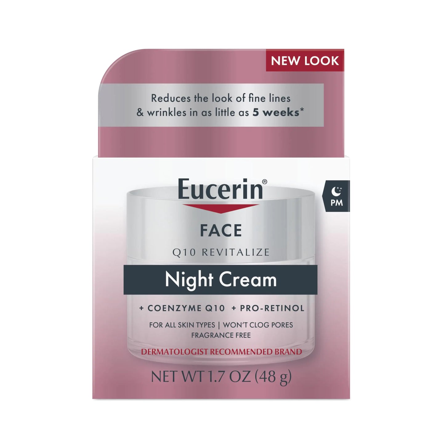 Eucerin Q10 Anti-Wrinkle Night Cream + Pro-Retinol, Facial Cream for Sensitive Skin - moist beauty