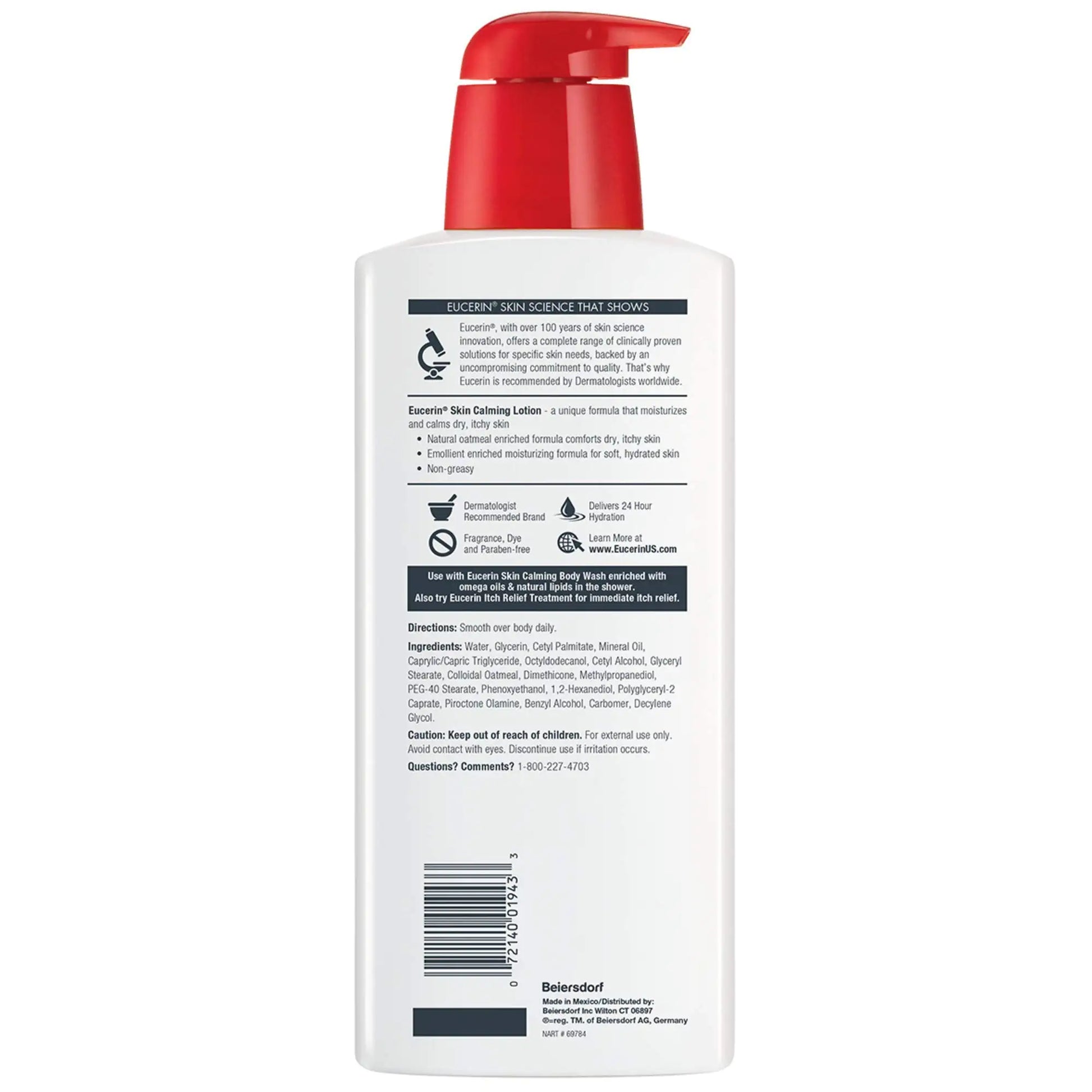 Eucerin Skin Calming Lotion - Full Body Lotion for Dry, Itchy Skin - moist beauty