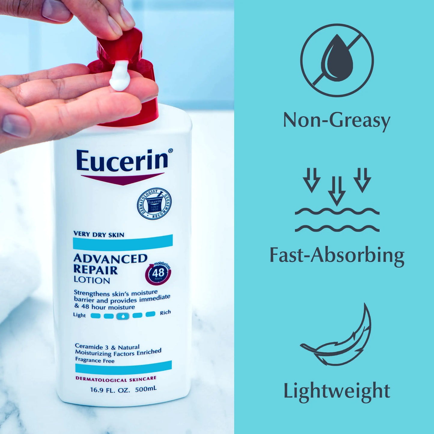 Eucerin Advanced Repair Body Lotion for Very Dry Skin - moist beauty