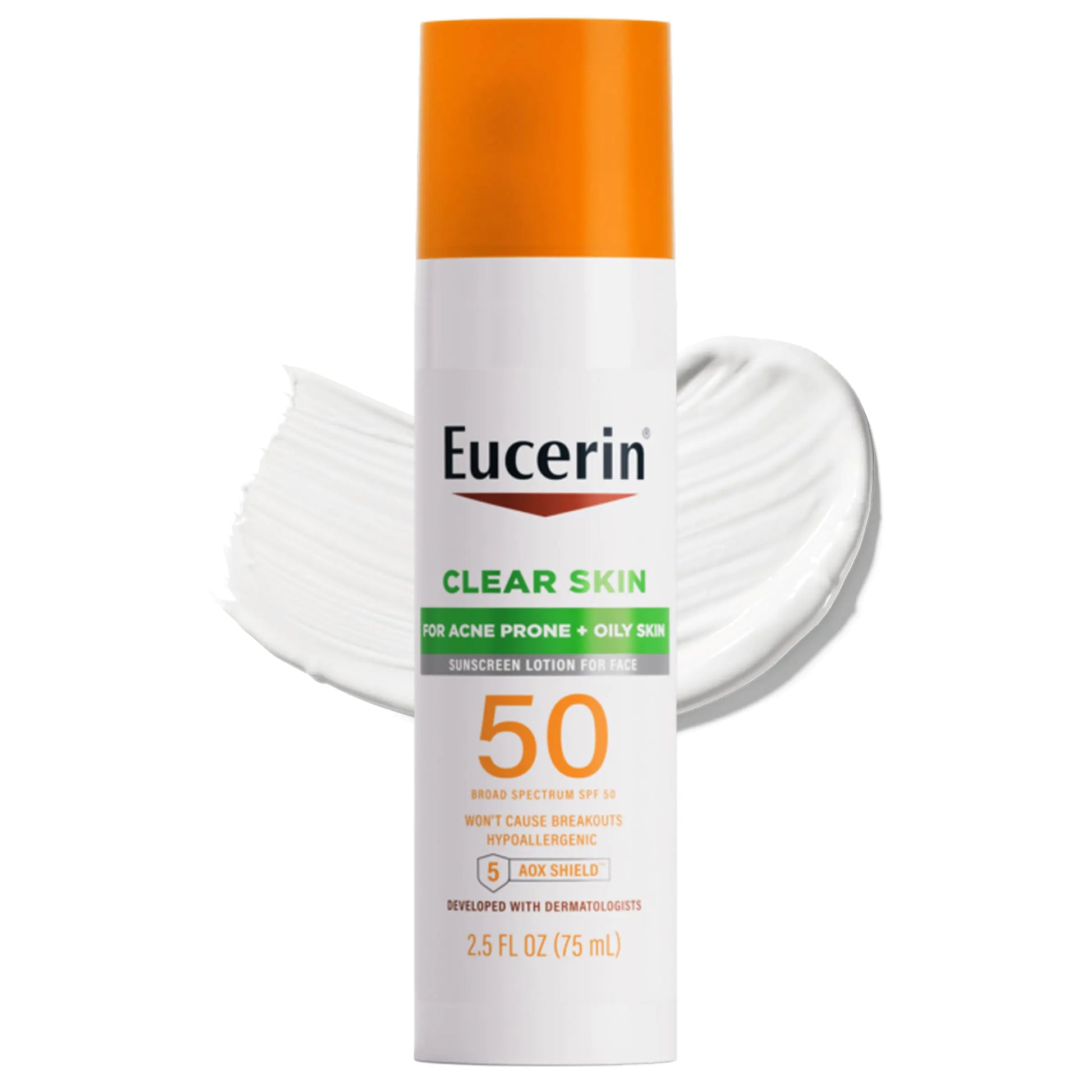 Eucerin Sun Clear Skin (Oil Control) SPF 50 Face Sunscreen Lotion, Hypoallergenic - moist beauty