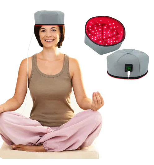 Red Light Infrared Therapy Helmet for Hair Growth, Hair Loss Prevention, and Scalp Relaxation - moist beauty