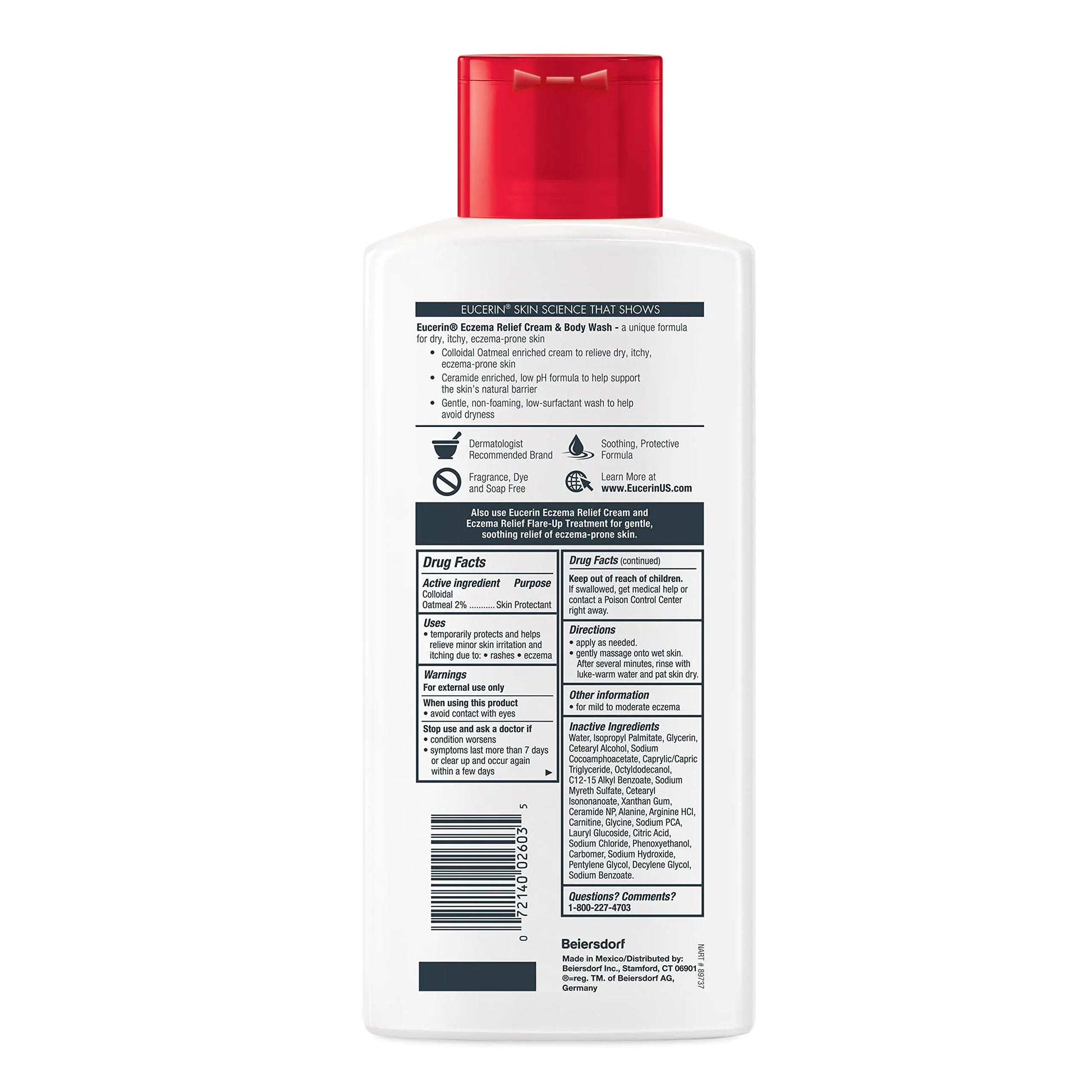 Eucerin Eczema Relief Cream Body Wash - moist beauty