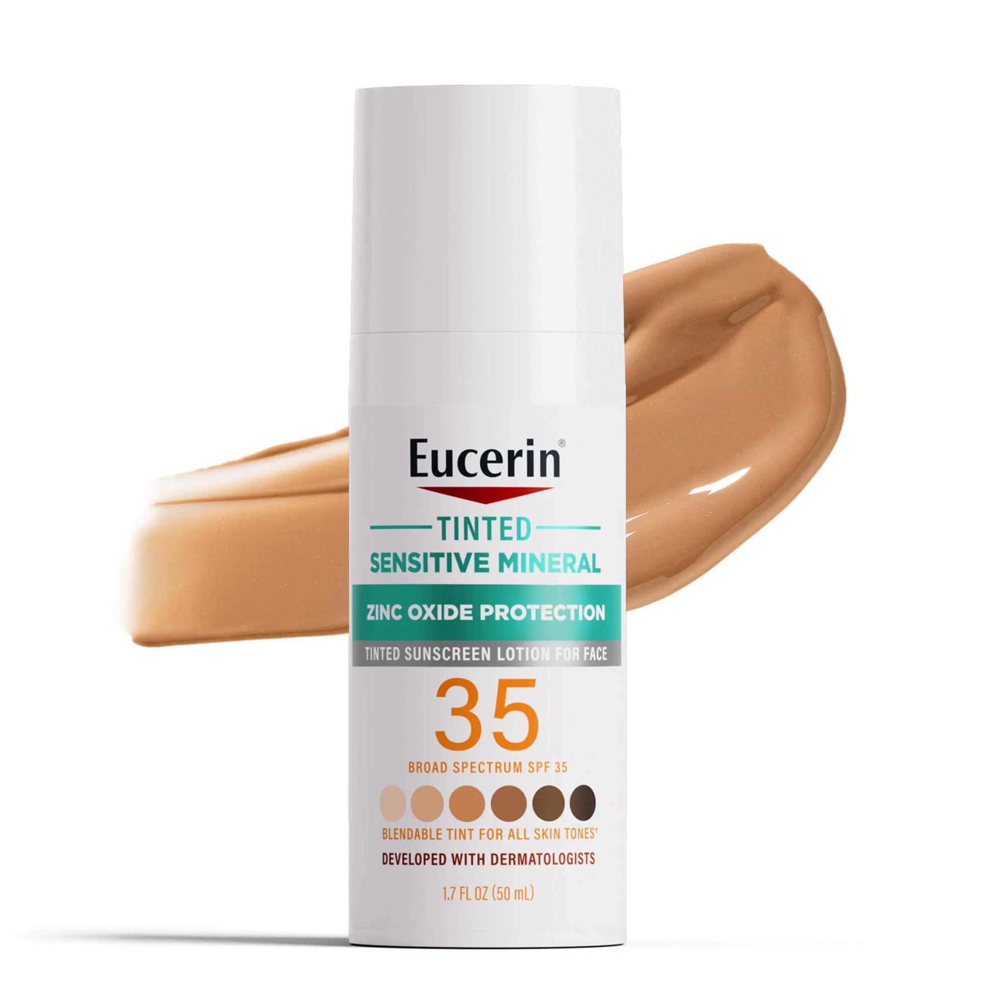 Eucerin Sun Tinted Mineral Face Sunscreen Lotion SPF 35 - moist beauty